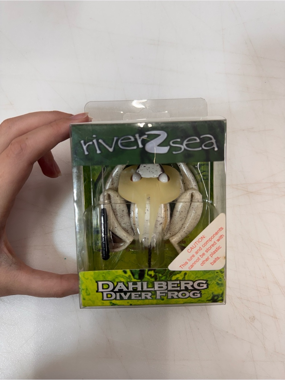 RARE River 2 Sea 1oz 2 3/8” Dahlberg Diver Frog 60 Topwater Fishing Lure - White